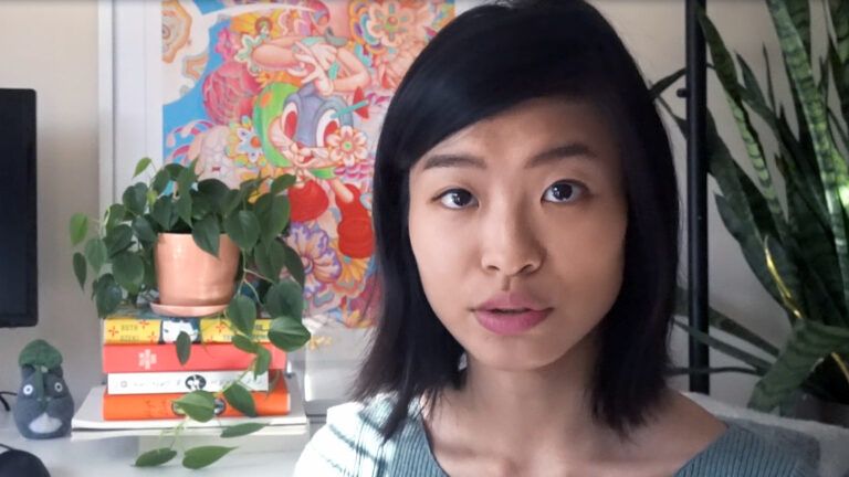 Illustrator Nicole Xu, who created the cover for the March-April 2019 issue of Angels on Earth