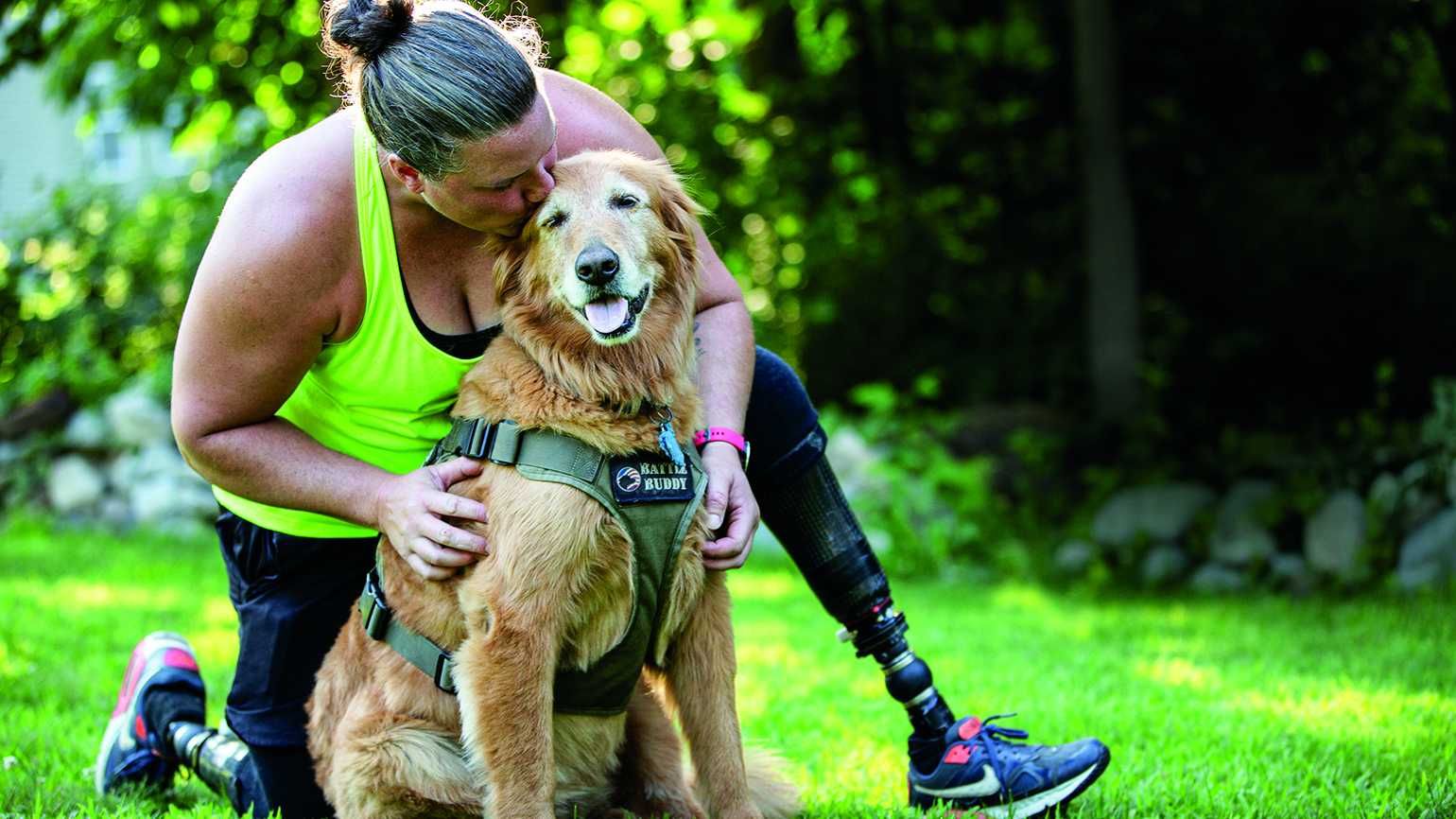 Christy Gardner and her dog Moxie in inspiring stories of animals helping humans