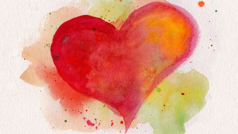 Easy Valentine Craft of watercolor heart