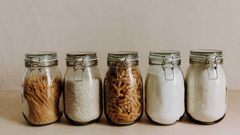 Glass storage jars for an eco-friendly pantry
