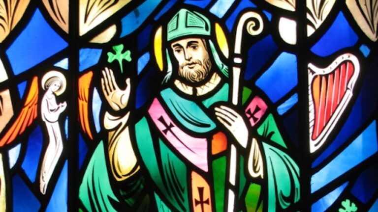 St. Patrick in stained glass